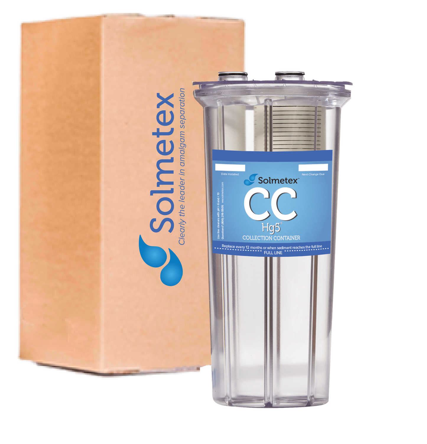 Solmetex HG5 Replacement Collection Container with Recycle Kit