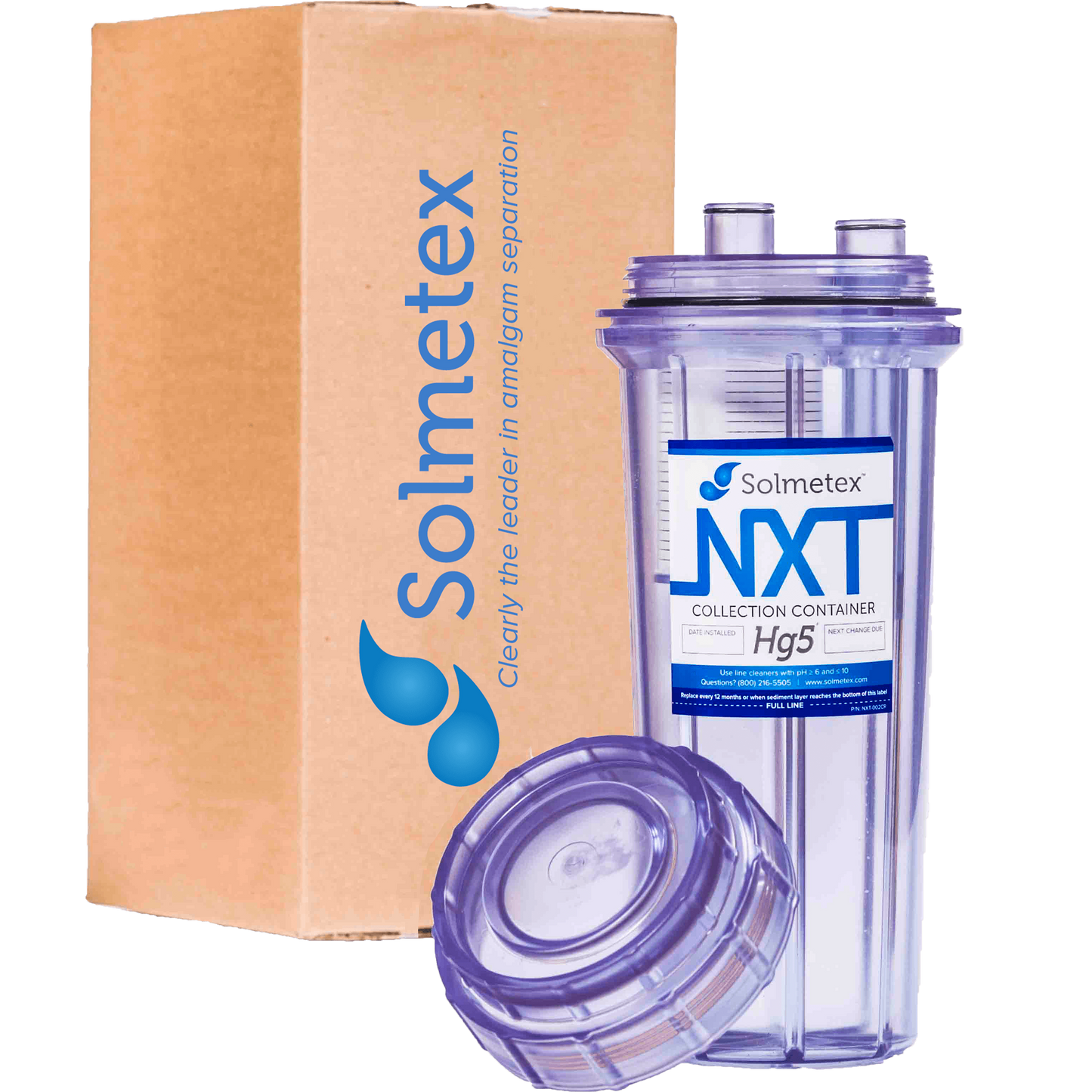 Solmetex NXT Hg5 Replacement Collection Container with Recycle Kit