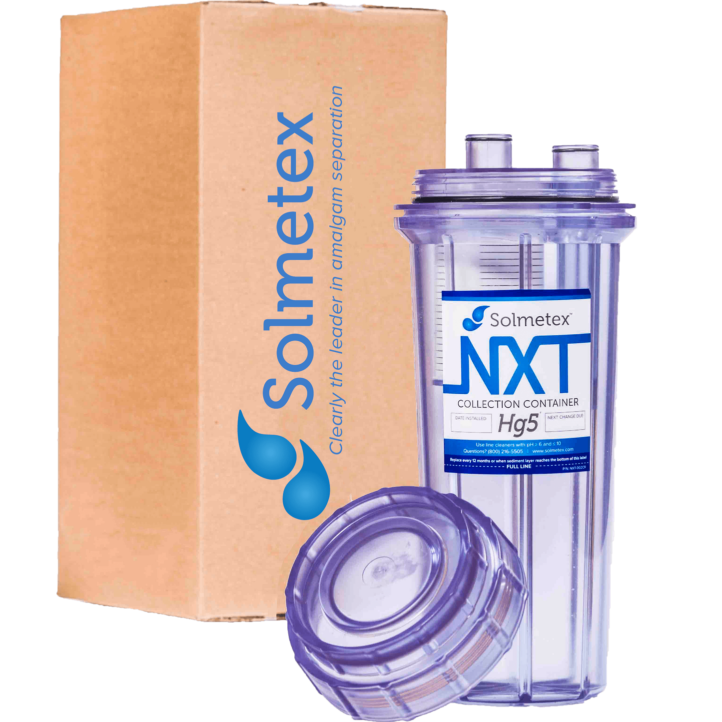Solmetex NXT Hg5 Collection Container with Recycle Kit