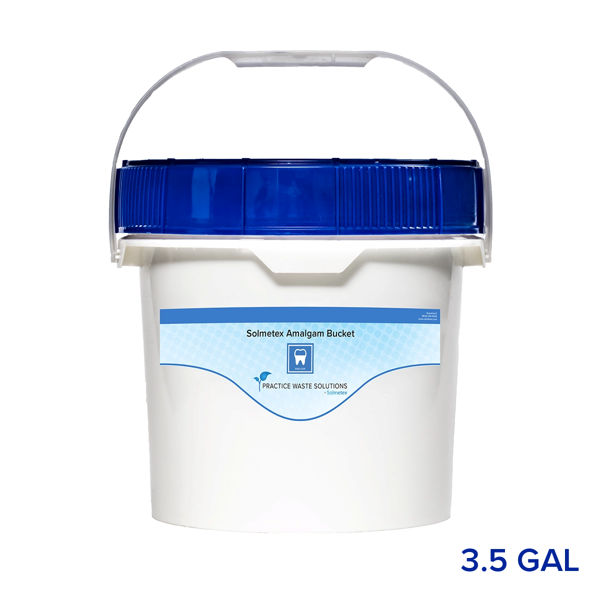 Solmetex 3.5 Gallon Amalgam Waste Bucket